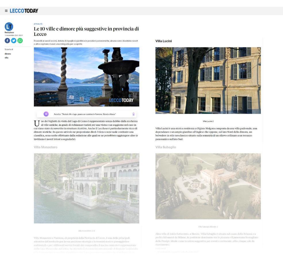 Villa Lucini 1886 "La Dolcevita" Cottage 2, Close To Lake Como And Milan 坎诺瓦 外观 照片